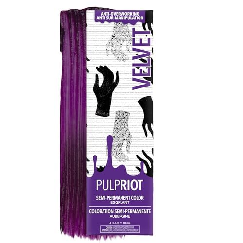 Pulp Riot Velvet front tube showing vibrant purple packaging and clear usage benefit