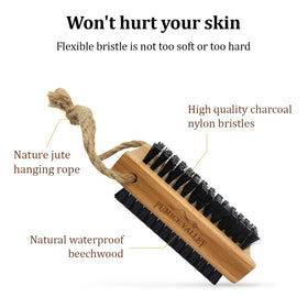 Pumice Valley bristle close-up showing nylon charcoal fibers for effective cleaning