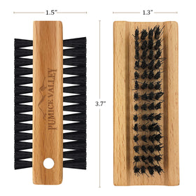 Pumice Valley brush exfoliating foot sole to loosen dead skin and debris