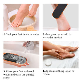 Pumice Valley foot file used in shower, convenient wet-use exfoliation