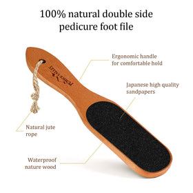 Pumice Valley close-up of wooden handle, ergonomic grip for control