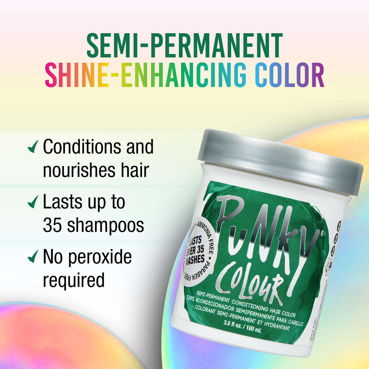Punky alpine green creamy texture closeup illustrating easy application