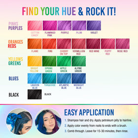 Punky styled hair in lifestyle setting showcasing bold blue color and confidence