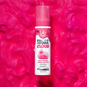 Punky Candyfloss label close-up displaying brand details and color name Candyfloss