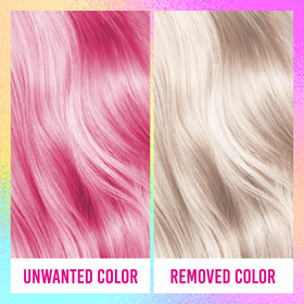 Punky applicator brush applying remover on hair for controlled lift