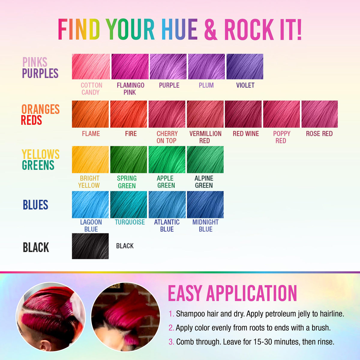 Punky Flamingo Pink blended into ombré showing multi-tonal styling options