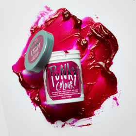 Punky Flamingo Pink tube near a ruler showing compact 3.5 fl oz size