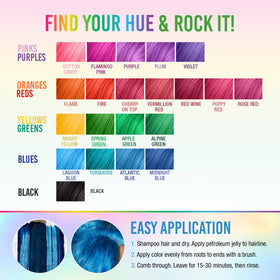Punky lifestyle shot mermaid-style hair, bold blue fashion benefit