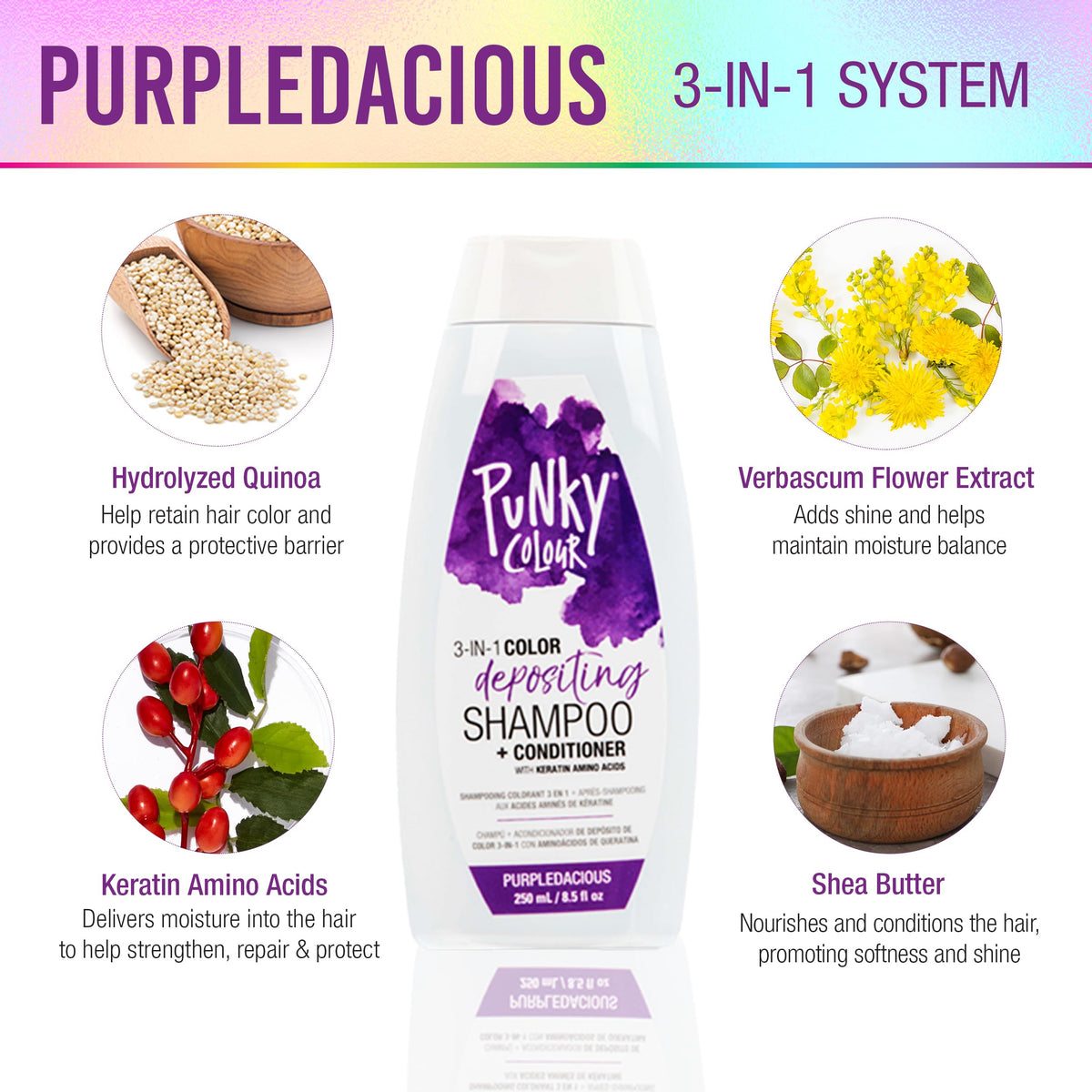 Punky product being applied to wet hair showing quick color refresh benefit