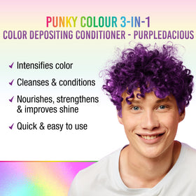 Punky creamy purple texture close-up demonstrating rich pigment and conditioning