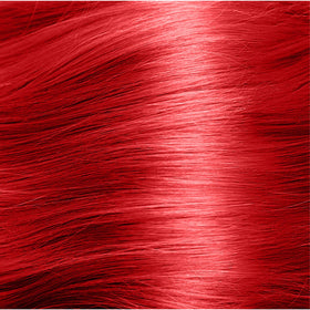 Punky Redilicious lifestyle model with vibrant red hair showcasing visible shine