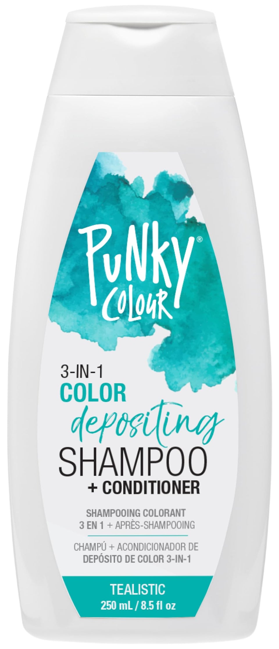 Punky Tealistic front bottle showing label and teal color benefit