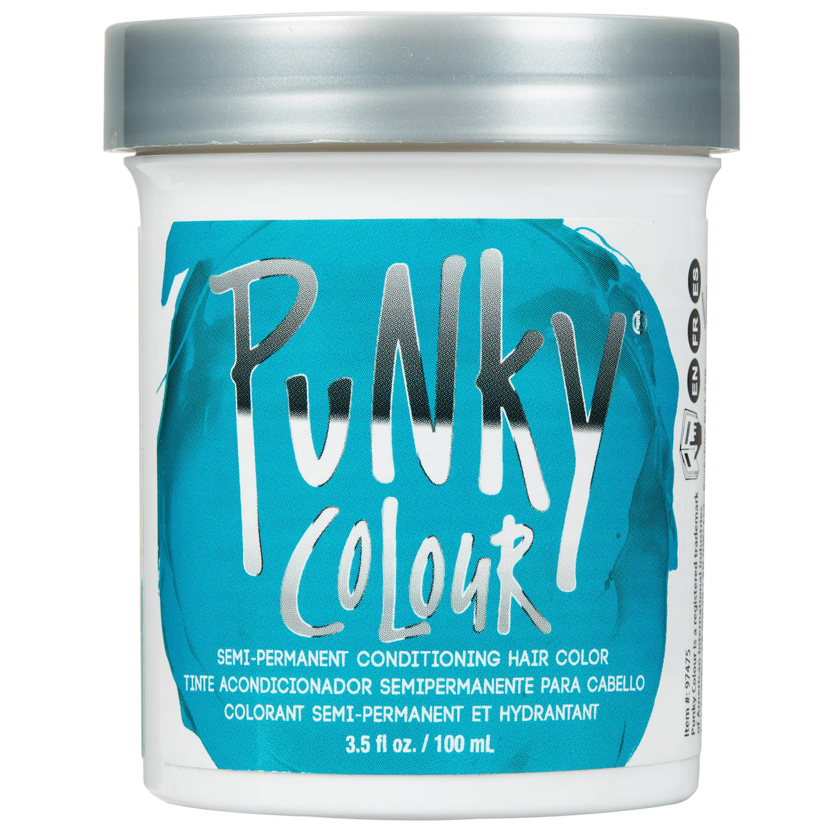 Punky turquoise front tub showing vibrant teal and product size benefit