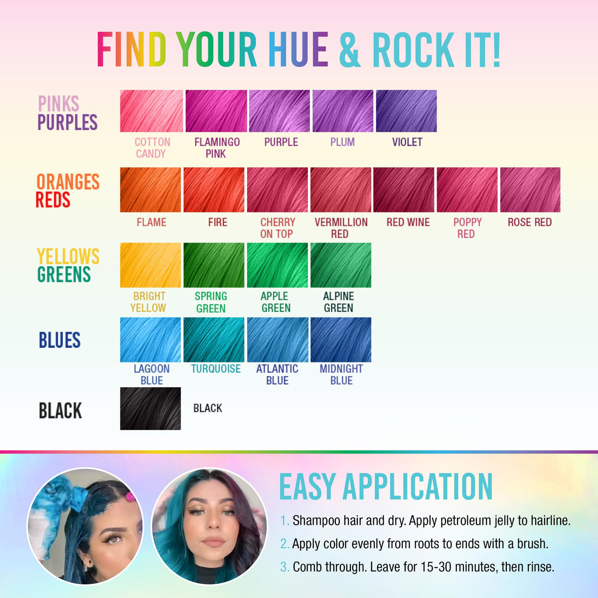 Punky turquoise lifestyle model with silky teal hair showcasing bold results