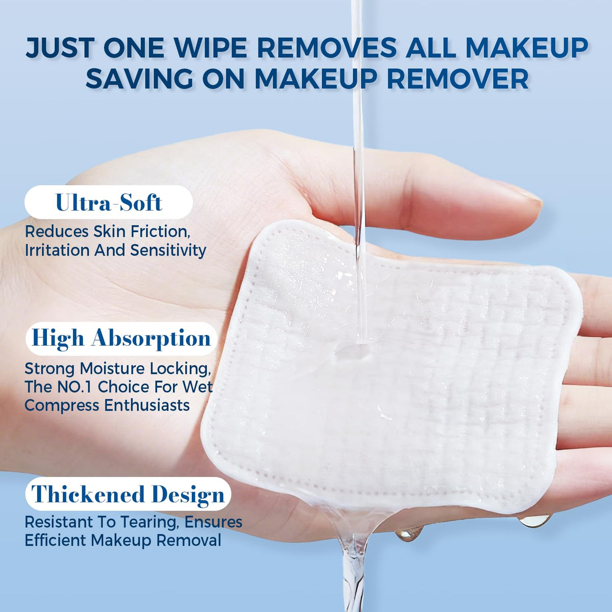 PUPUPE close-up of textured surface for effective makeup removal