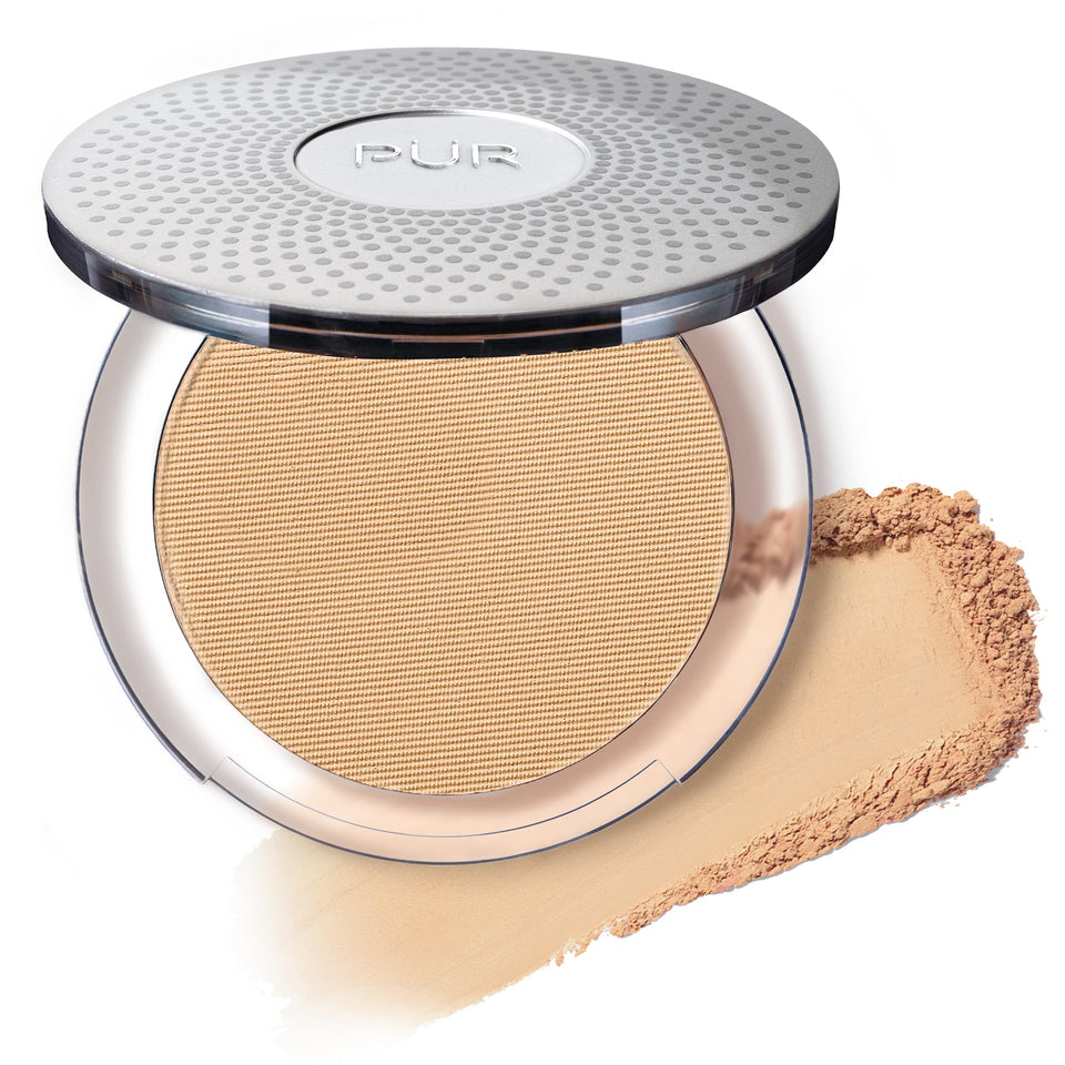 PÜR MINERALS compact front in Bisque showing slim travel-friendly case and coverage
