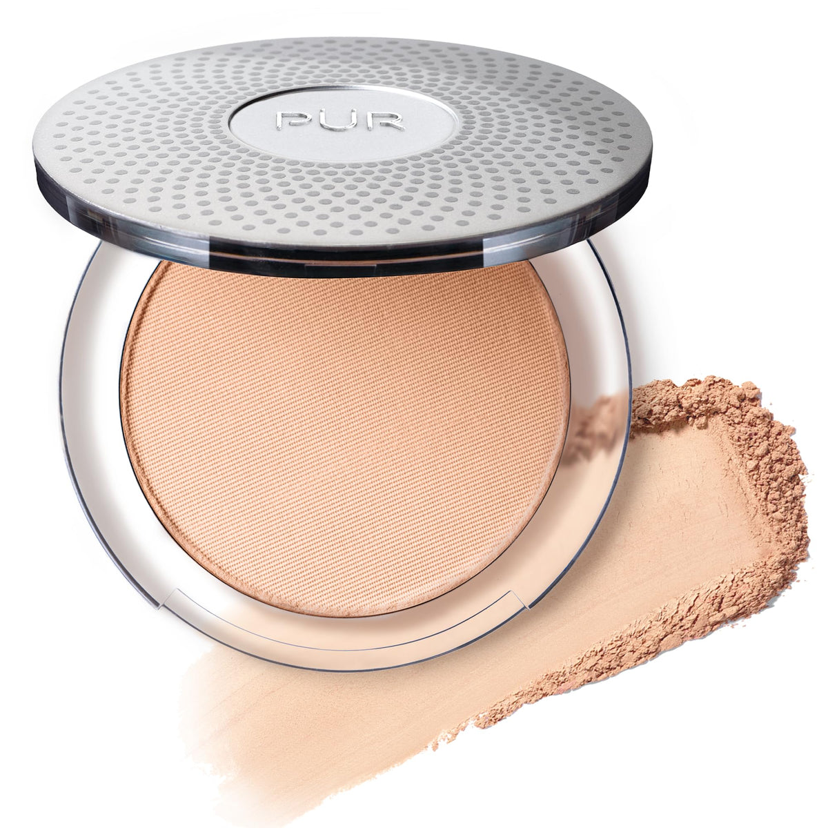 PÜR MINERALS compact closed showing sleek packaging and travel convenience
