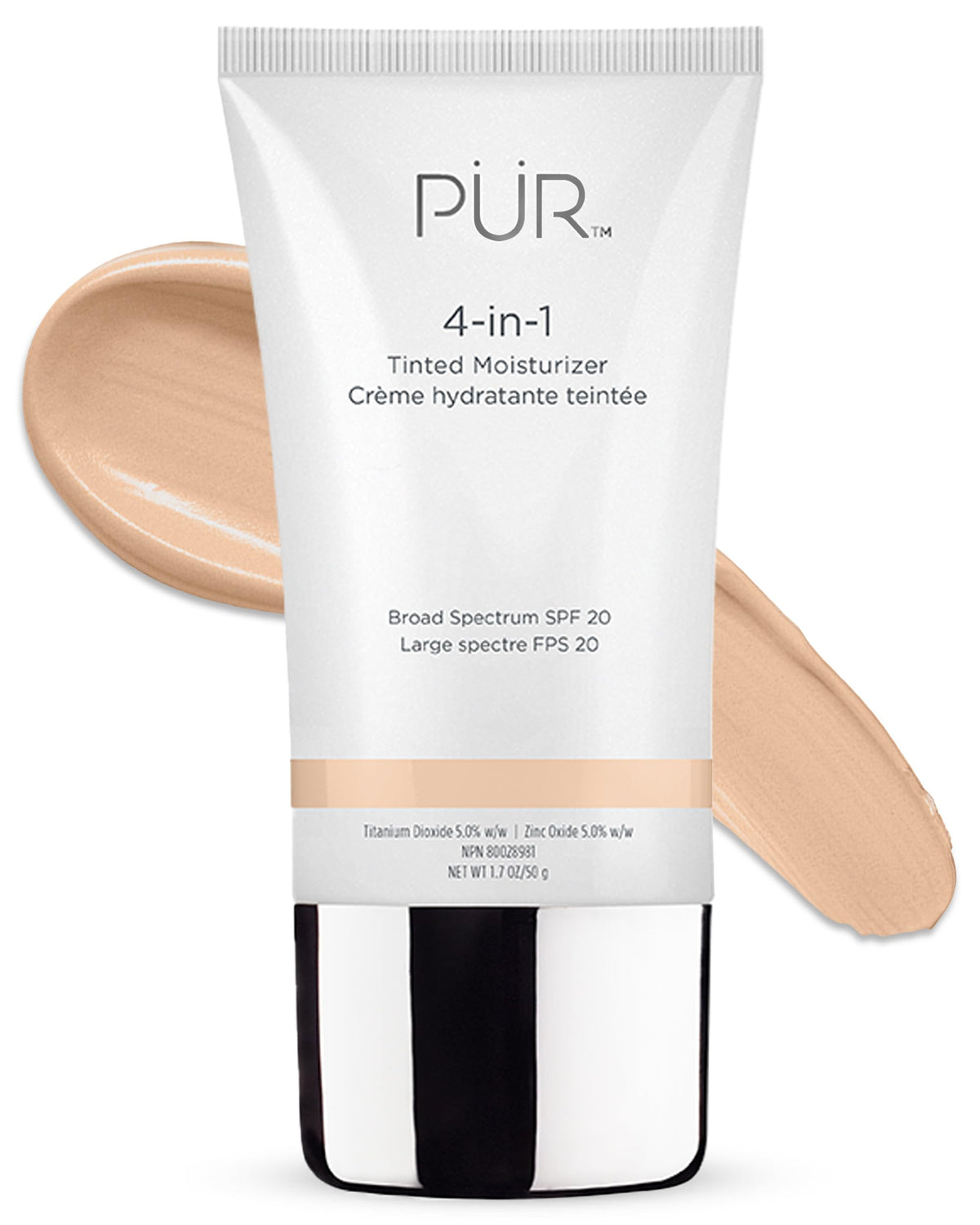 PÜR MINERALS front packaging showing fair ivory shade and benefits