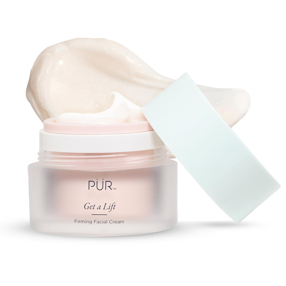 PÜR MINERALS front jar showing clean packaging and firming benefits