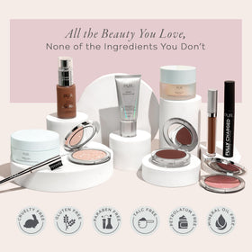 PÜR MINERALS on bathroom shelf as part of daily skincare routine