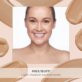PÜR MINERALS pump dispensing product onto hand for easy use