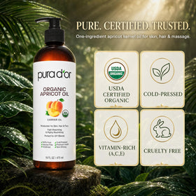 PURA D'OR facial application with fingertips showing smooth hydration benefit