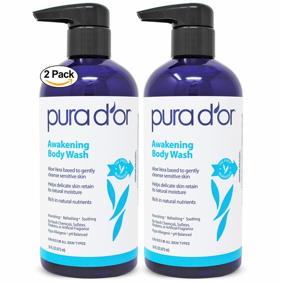 PURA D'OR front bottle showing label and packaging for informed choice
