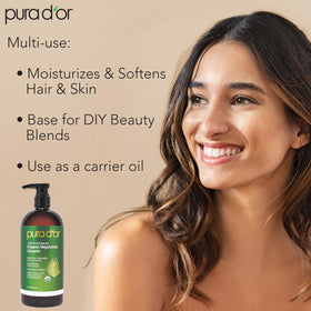 PURA D'OR glycerin pouring clear liquid illustrating easy mixing benefit
