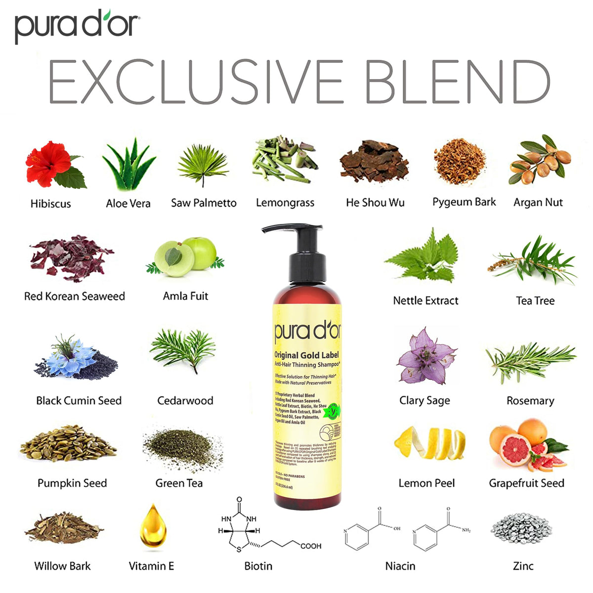 PURA D'OR conditioner cream texture close-up for deep hydration