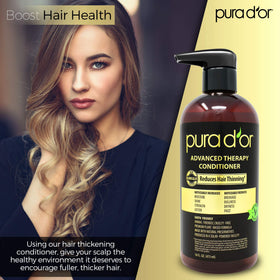 PURA D'OR creamy conditioner texture close-up for smooth hydration