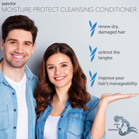 PURA D'OR creamy conditioner texture closeup indicating rich hydration