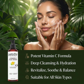 PURA D'OR botanical ingredients flatlay highlighting antioxidants