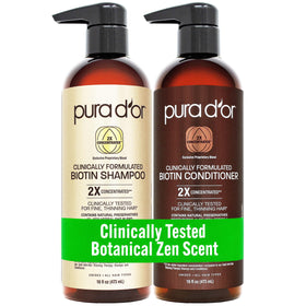 PURA D'OR front packaging showing the 16oz double-concentrated set for fuller hair