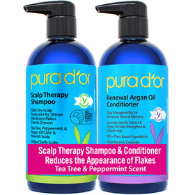 PURA D'OR front packaging showing the scalp therapy duo and benefits