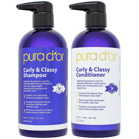 PURA D'OR front packaging showing set and benefit of defined curls