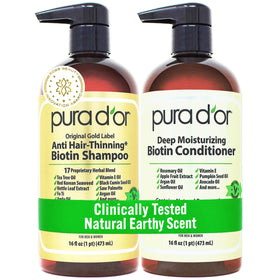 PURA D'OR front packaging showing Gold Label set and benefits