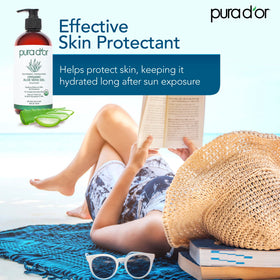 PURA D'OR used on hair to create softer, shinier strands and reduce frizz