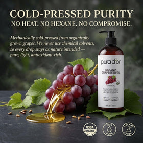 PURA D'OR applied to mid-length hair showing improved shine and manageability