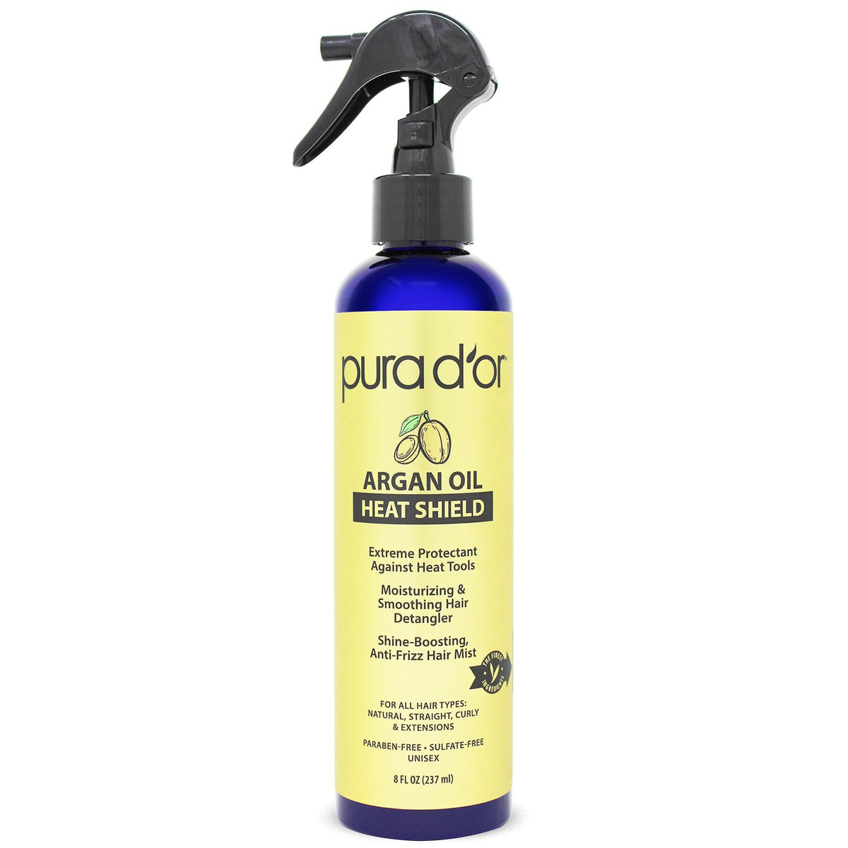 PURA D'OR front packaging showing label and size with clear benefits