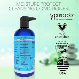 PURA D'OR ingredient label closeup highlighting argan oil and lavender