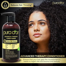 PURA D'OR ingredient label close-up highlighting natural botanicals