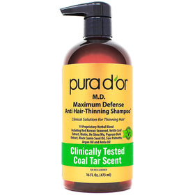 PURA D'OR front bottle view showing packaging and product benefit
