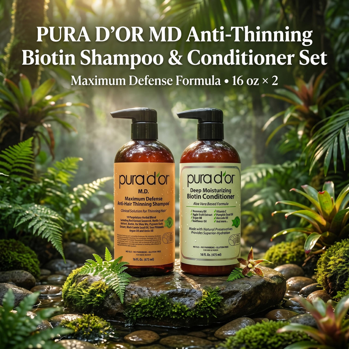 PURA D'OR pump dispenser detail for easy daily use and controlled product dosing