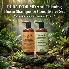 PURA D'OR pump dispenser detail for easy daily use and controlled product dosing