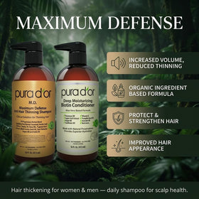 PURA D'OR shampoo texture close-up showing creamy lather that cleanses without sulfates