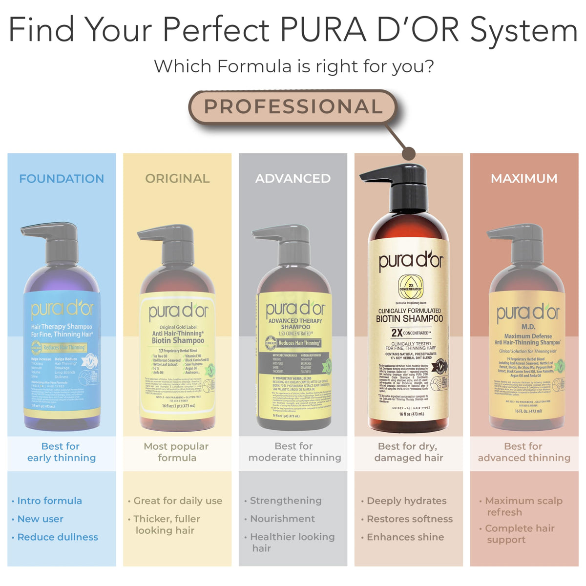 PURA D'OR natural ingredient flatlay with saw palmetto and seaweed for botanical potency