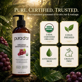 PURA D'OR being massaged into scalp to soothe and condition