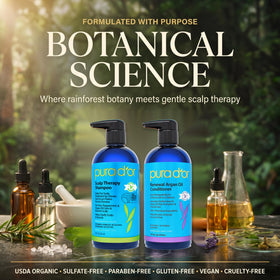 PURA D'OR shampoo foam texture demonstrating gentle effective lather