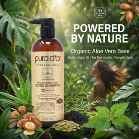 PURA D'OR lather texture on hair demonstrating rich foam and hydration