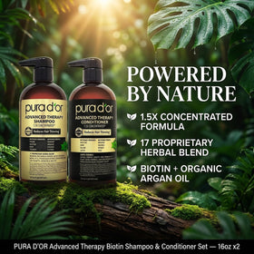 PURA D'OR shampoo texture lather demonstrating gentle, sulfate-free cleansing